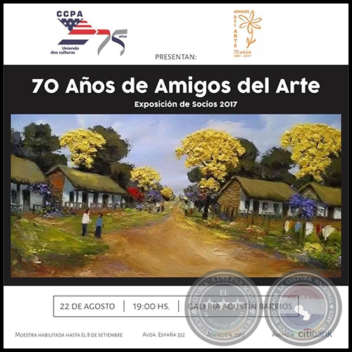 70 años de Amigos del Arte - Exposición de Socios 2017 - Martes, 22 de Agosto de 2017